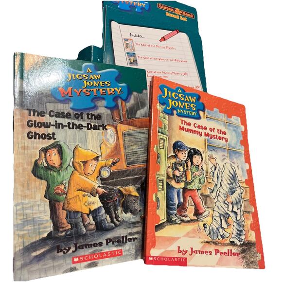 A Jigsaw Jones Mystery Listen & Read Boxed Set Mummy Ghost 2 Books 2 CDs Chapter - Picture 6 of 7